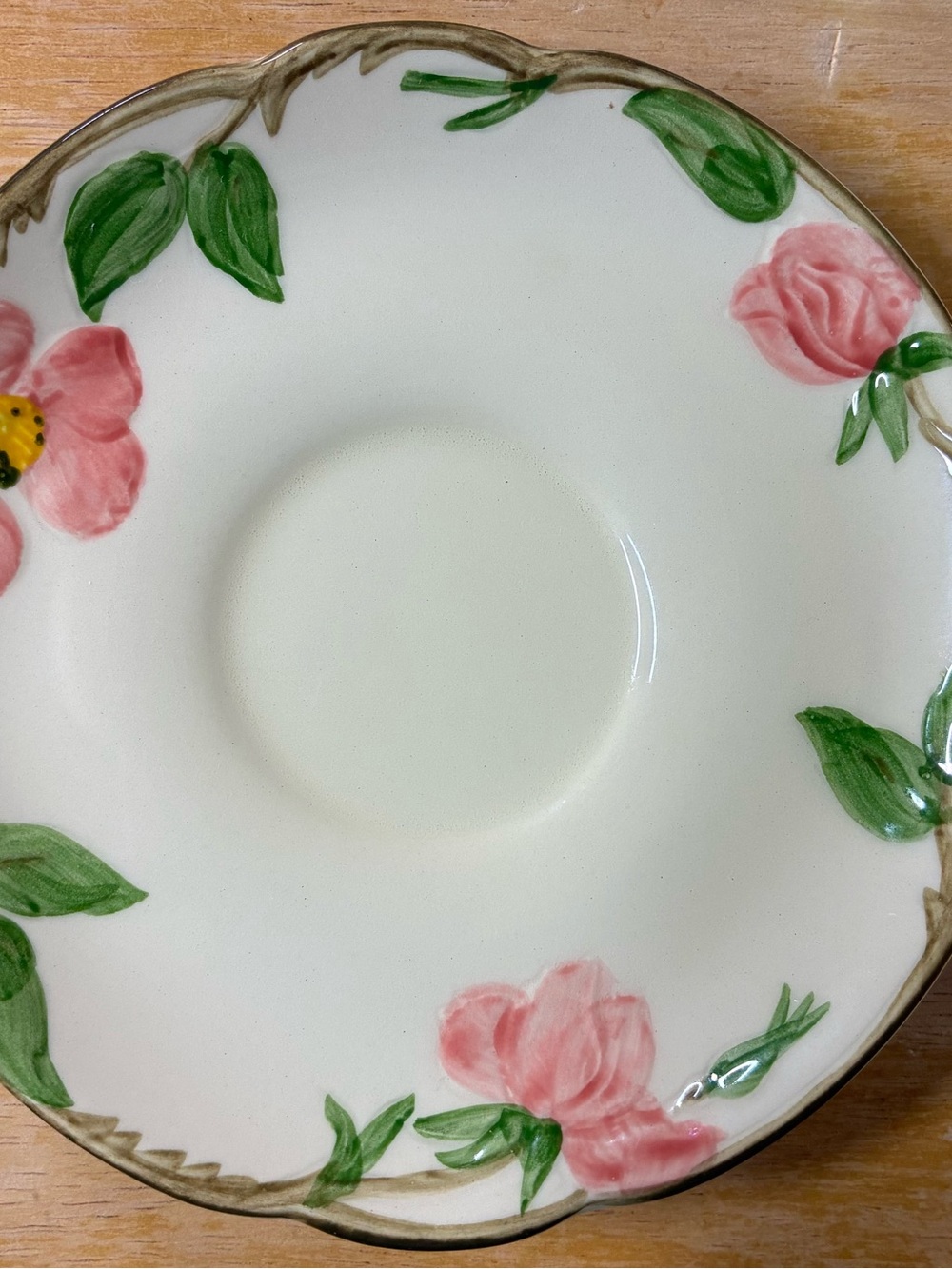 Franciscan Vintage Tea Saucer 5 3/4in Floral Desert Rose USA Earthenware.